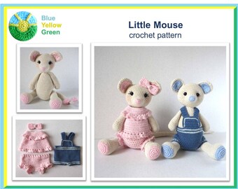 Crochet pattern Little Mouse, amigurumi toy, pdf