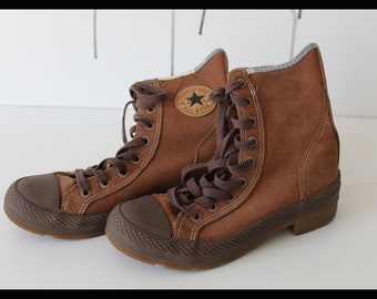vintage brown leather converse