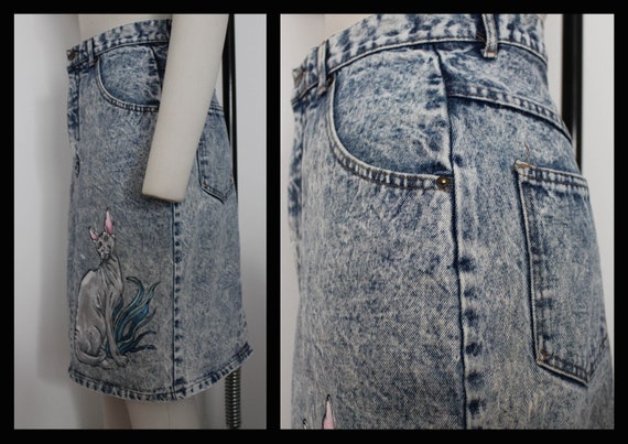 Vintage 80s Acid Wash Skirt main image 0