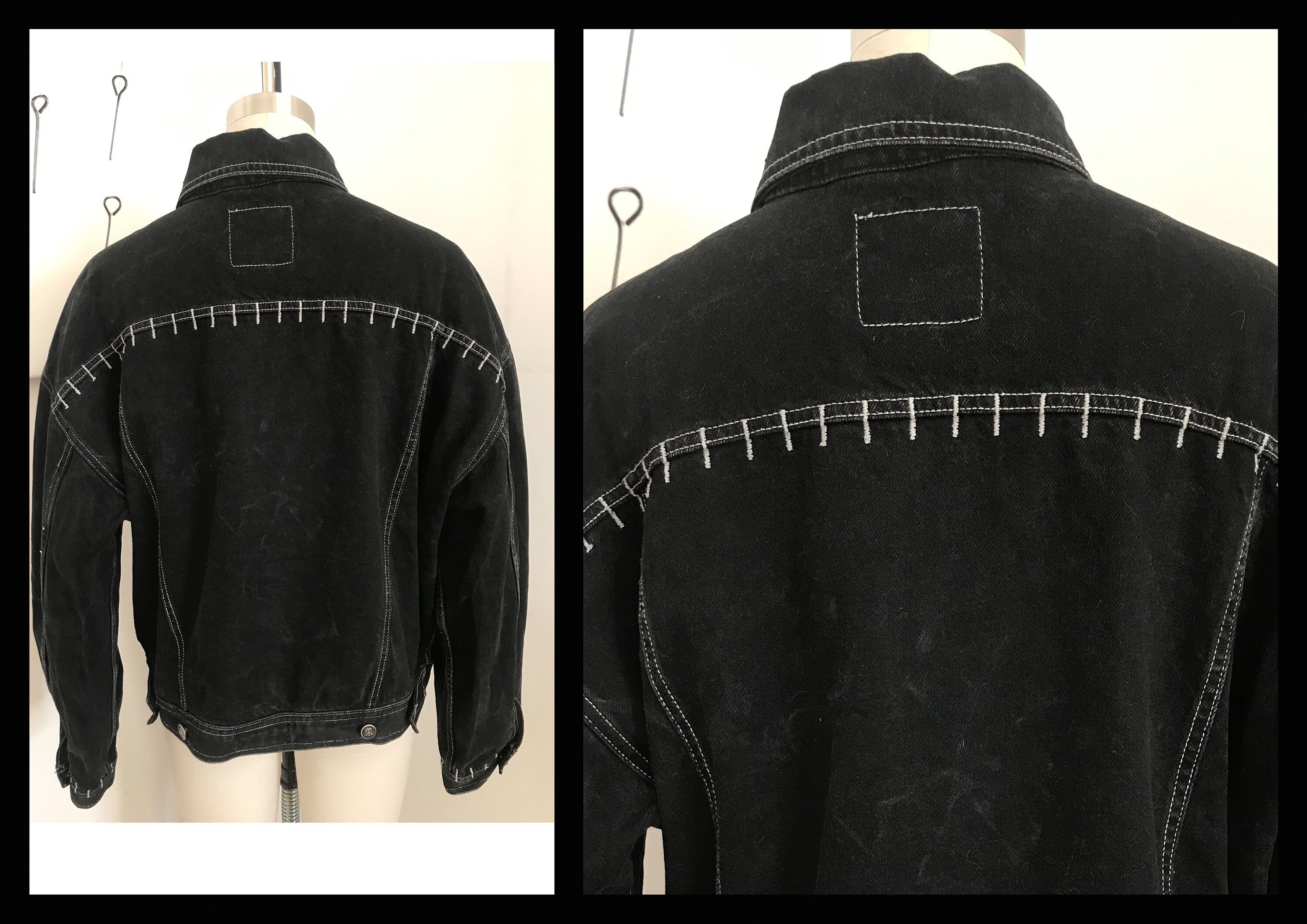 ジャケット・アウター VERSACE JEANS COUTURE Black Denim Jacket Denim Blouson Jacket | VERSACE US
