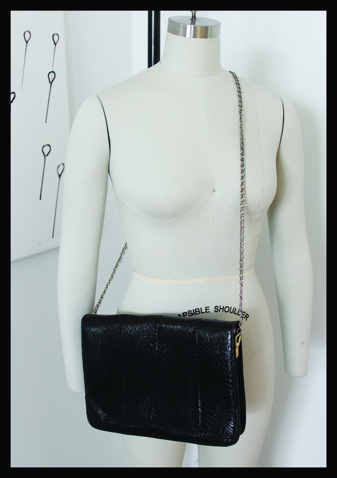 【Vintage】90s Python leather shoulder bag Coach Vintage Canvas Shoulder Bag JACQUARD PYTHON WHITE TRIM
