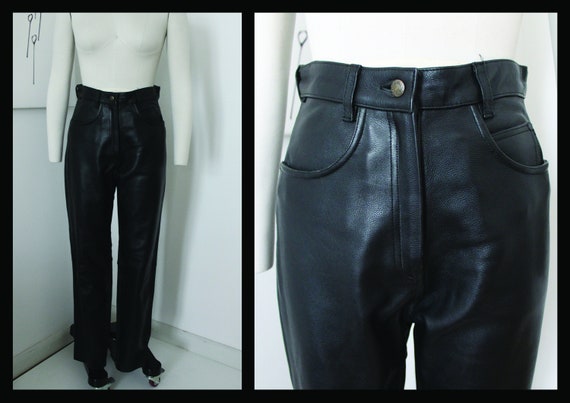 womens leather pants size 14