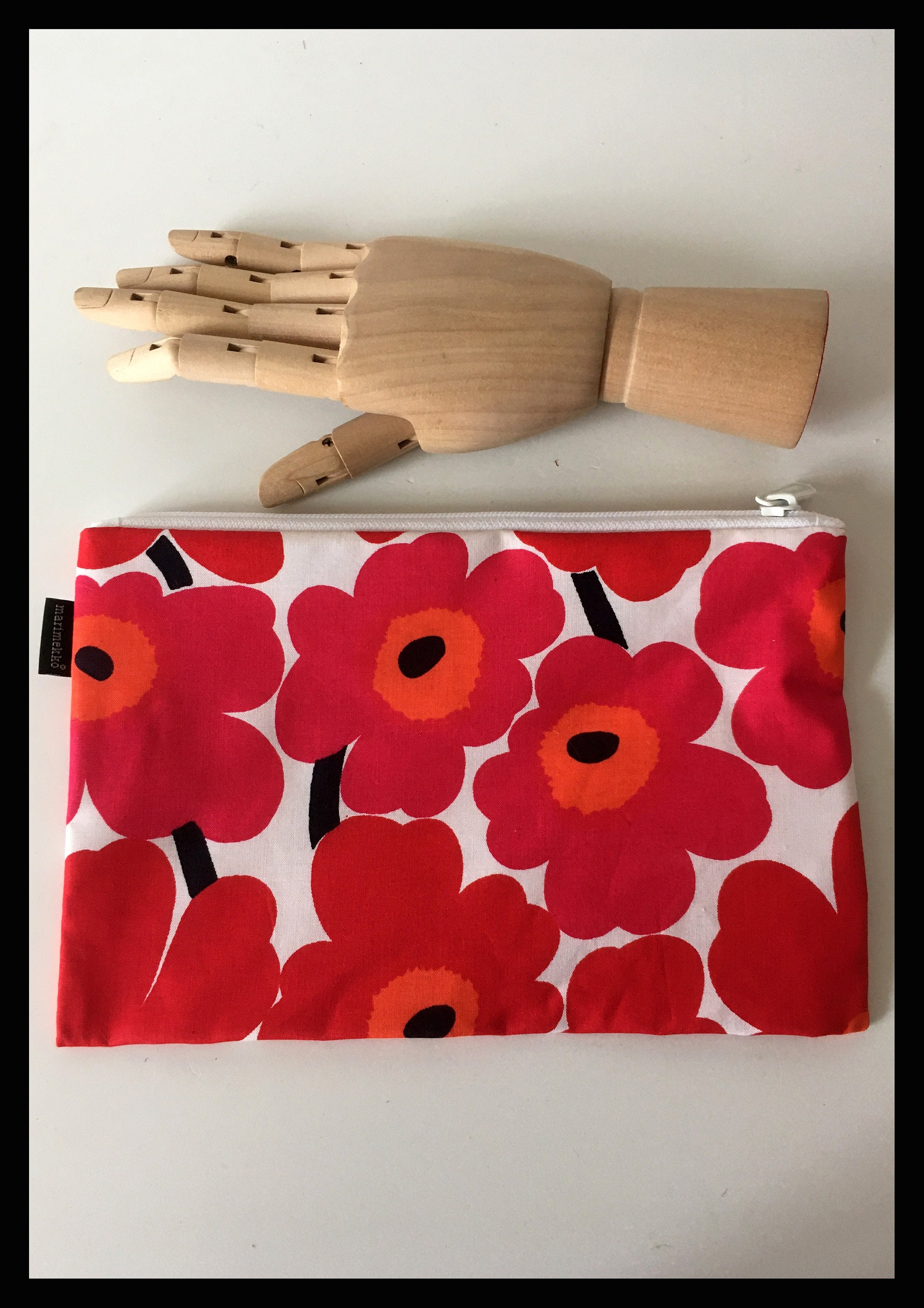 Marimekko Cosmetic Bag Purse,fabric Cosmetics Bag,floral Print, - Etsy