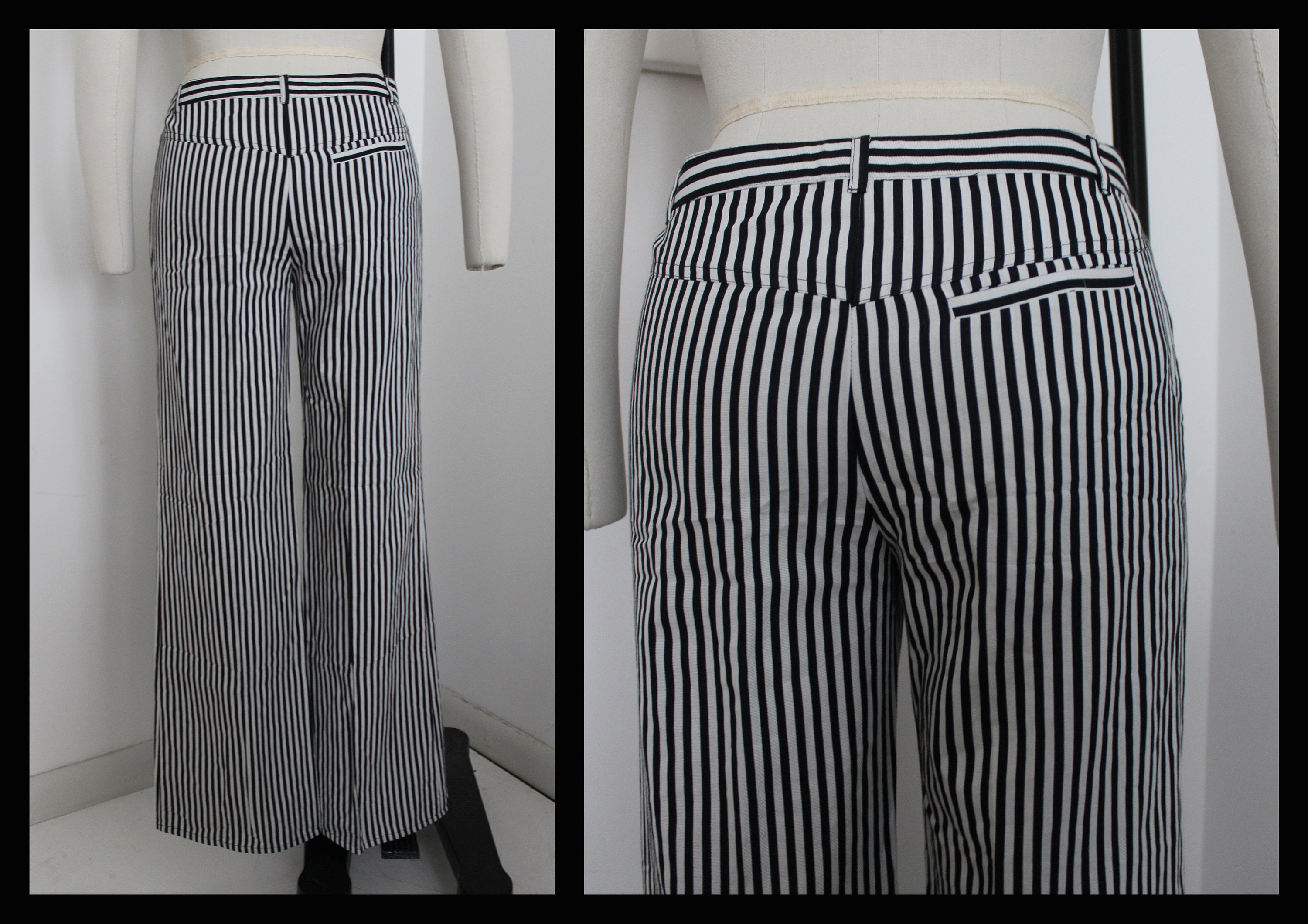 Vintage Emporio Armani 90s Womens Pants,striped,size Eu38