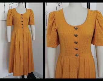 Vintage Traditional Drindl dress , Bavarian, Octoberfest, Austrian, Germany, German, Folk National, Blue,size 10,size40