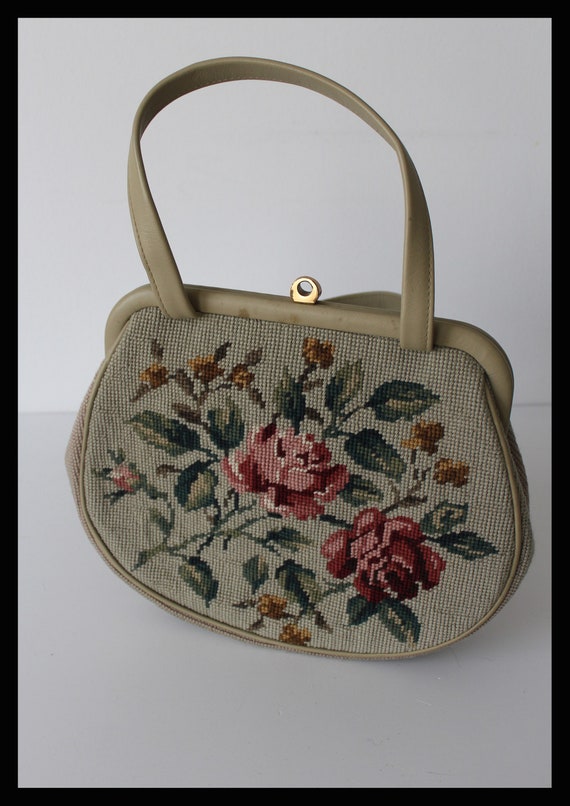 Vintage german embroidered  hand bags, summer cros