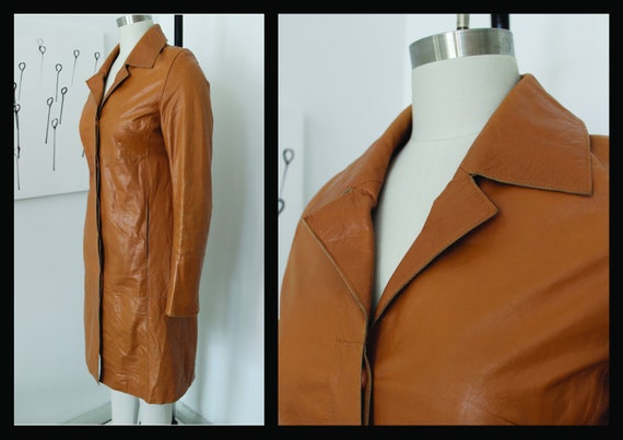 Vintage Hennes Womans Leather Coat,SlimFitted Coa… - image 2