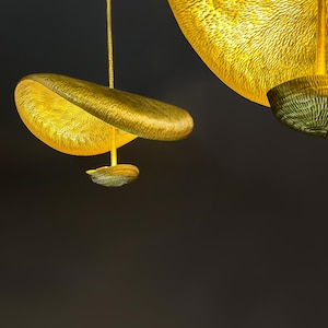 Modern Brass Pendant Light – Artistic Handcrafted Ceiling Lamp