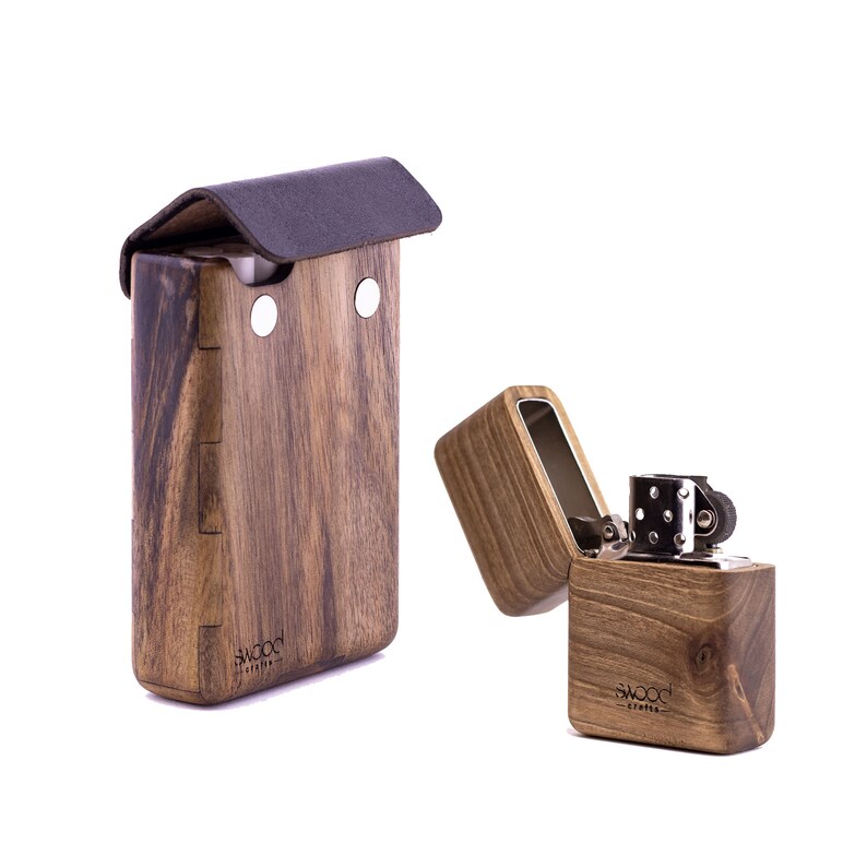 Wooden ZIPPO Lighter and Wooden Cigarette Case Bundle Unique Etsy
