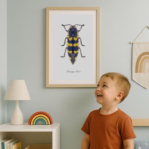 Thrincopyge Alacris Käfer Illustration, Insekten Wandbild, Sofortiger Download Insekt Poster, vertikale Käfer druckbare Dekoration, Portrait Käfer Kunst für Zuhause