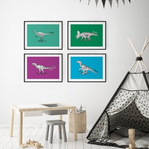 Zuniceratops Dinosaur Print, Dinosaur Nursery Illustration, Kids Dinosaur wall Art, Boy Room Wall Decor, Kids room Decor, Dinosaur Alphabet image 7