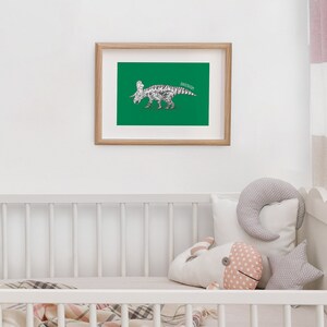 Zuniceratops Dinosaur Print, Dinosaur Nursery Illustration, Kids Dinosaur wall Art, Boy Room Wall Decor, Kids room Decor, Dinosaur Alphabet image 5