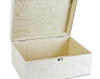 Wooden box with hinged lid (256 x 180 x 120 mm L/W/H inside) - Box - Box - Box - Wooden box - Box - Chest