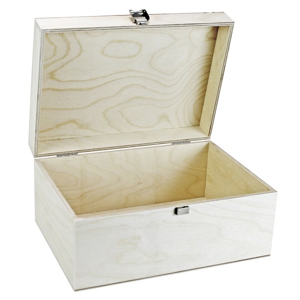 Wooden box with hinged lid (256 x 180 x 120 mm L/W/H inside) - Box - Box - Box - Wooden box - Box - Chest