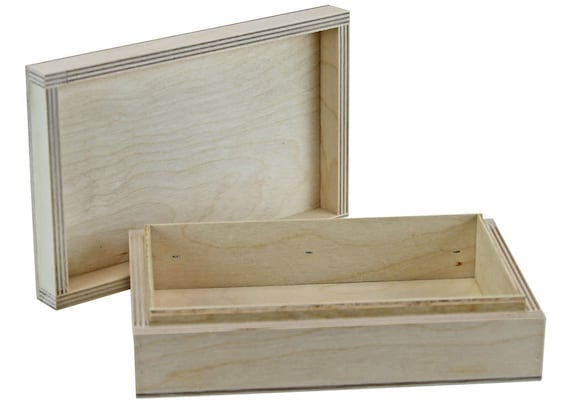 Große Massive Werkzeugkiste aus Holz mit Tragegriff L//B//H 400 x 245 x 355 mm