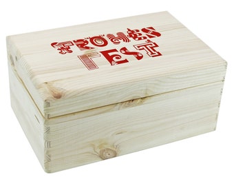Geschenkverpackung Weihnachten - Holzbox - Frohes Fest - Geschenkidee - Geschenkbox - Truhe - Holzkiste - Weihnachtsgeschenk