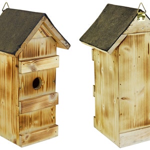 Birdhouse - Nesting box - Birdhouse - box - Solid wood, flamed