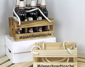 Men's handbag made of wood - beer carrier bottle carrier drinks carrier gift