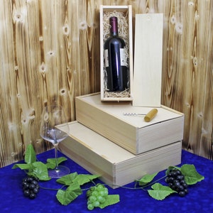 Wine box sliding lid - wooden box wine box wine packaging box lid