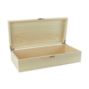 Wine box with hinged lid and swing top closure - for 2 bottles of wine - wooden box - box - B-stock - remaining stock