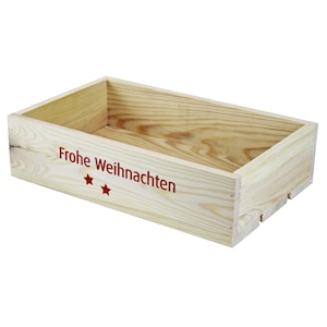 Gift box for Christmas (natural & imprint) - stairs - gift packaging - voucher box - wooden box - box - box without lid