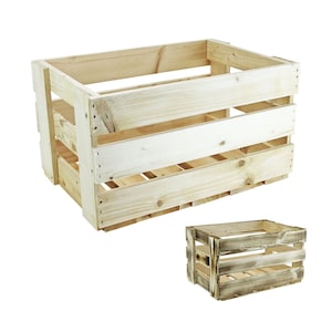 Wooden wine box - natural/flamed - Weinsteige - Holzkiste - Lagerbox - Kiste - Stiege - Obstkiste - Regal