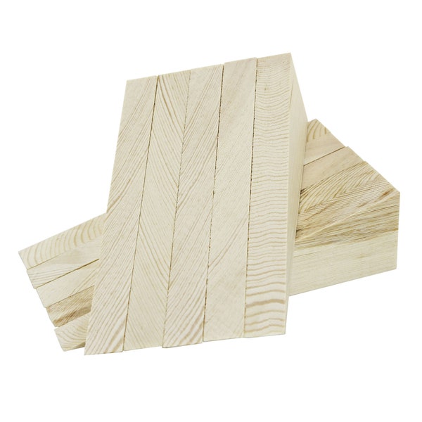 10 Stück Keile aus Fichtenholz, unbehandelt - Montagekeile - Bastelkeile - Bastelmaterial - Holzkeil