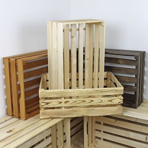 Wooden box L for storage decoration 59.5x39.5 x 20.5 cm - Staircase Staircase Fruit Box Gift Basket Gift