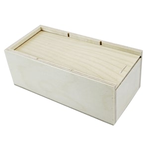 Petite boîte / boîte en bois avec couvercle coulissant 3 compartiments 163 x 70 x 52 mm L / W / H à lintérieur Boîte en bois Boîte de rangement Boîte image 2