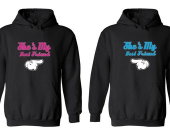 matching boy and girl best friend hoodies