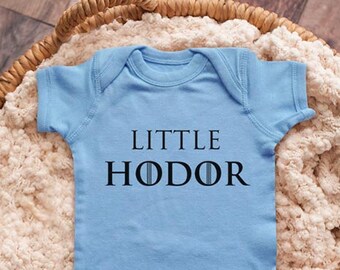 Little Hodor or Hold the Poop funny GOT parody Infant Bodysuit Baby shower gift surprise pregnancy announcement youth shirt