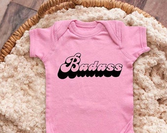 Badass funny Infant Bodysuit Baby shower gift surprise pregnancy Toddler Youth Shirts