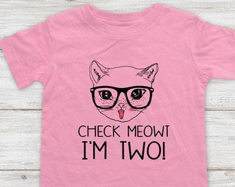 Check Meowt I'm One Two Three Four Five Six Seven Eight - funny cat Infant Bodysuit Baby shower gift surprise pregnancy Toddler Youth Shirts