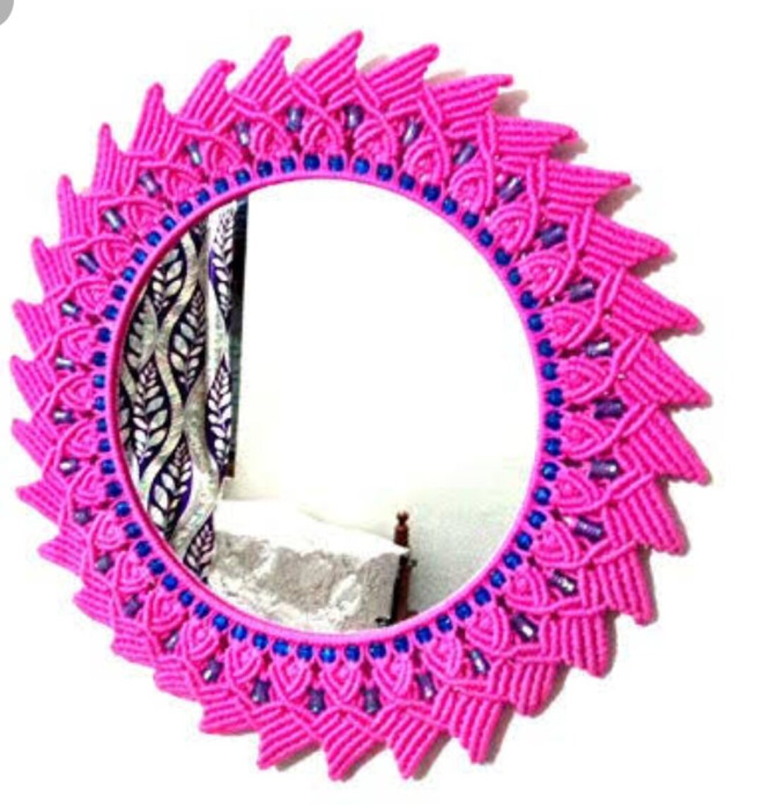 Macrame Mirror Wall Hanging Etsy