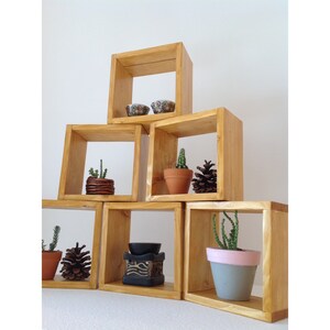 CLOSEOUT-VERKAUF Set von 6 Holz Würfel Regale | Etsy