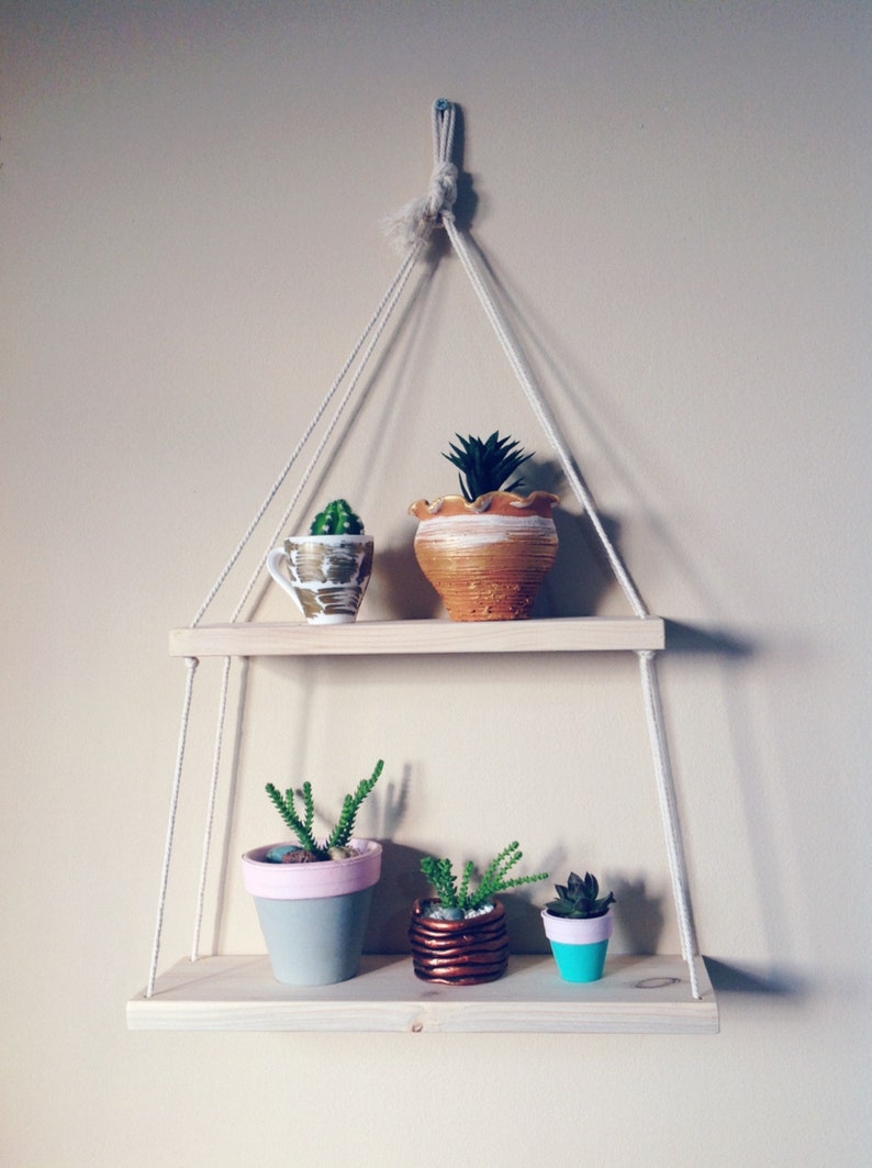 rustic plant display indoor plant wall stand indoor planter shelf shelf for bathroom rope ladder shelf Wall hanging plant shelf
