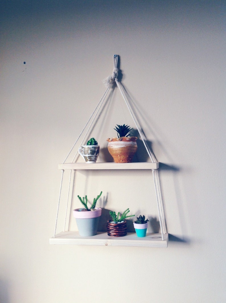 rustic plant display indoor plant wall stand indoor planter shelf shelf for bathroom rope ladder shelf Wall hanging plant shelf