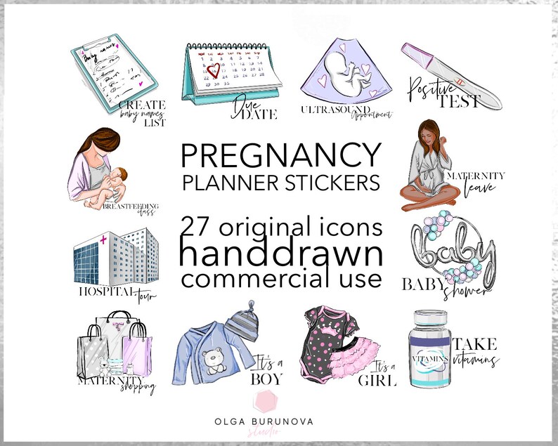 Pregnancy stickers printable pregnancy milestone pregnancy | Etsy