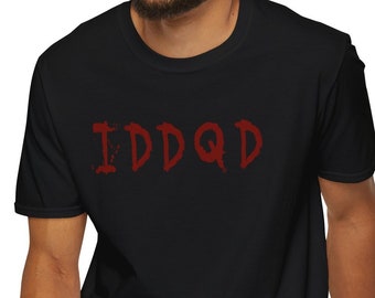 T-shirt iddqd Doom | t-shirt catastrophique | tee-shirt de jeu doom | Cadeau pour joueur de Doom