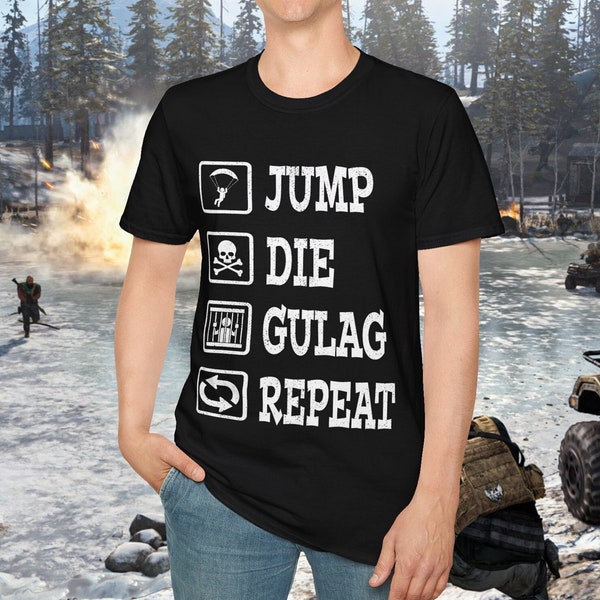 Jump die gulag repeat t-shirt | Warzone tshirt | cod warzone tee