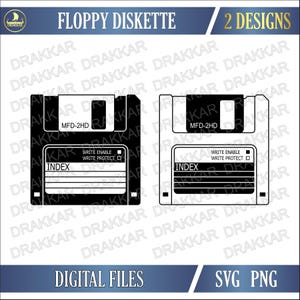 Diskett Retro SVG PNG | Personlig dator Vintage Disk Clipart