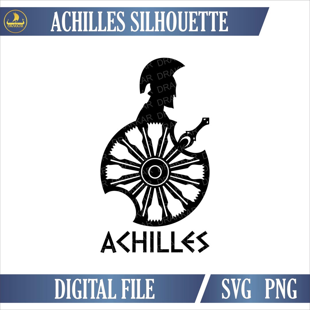 Achilles Silhouette SVG PNG Clipart | Greek Mythology Hero Design ...