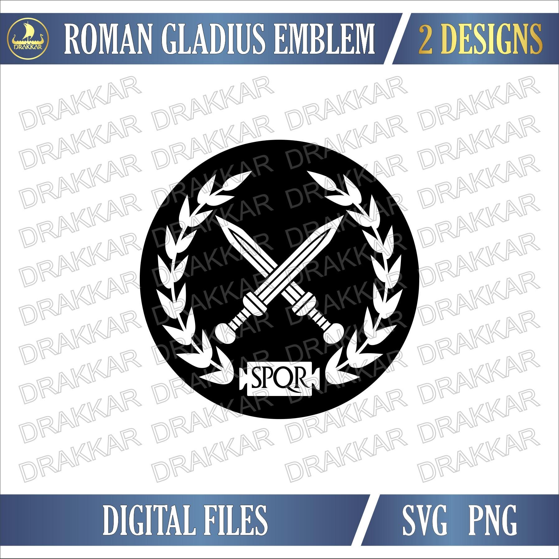 Roman Legion Gladius SPQR SVG PNG | Rome Army Emblem Clipart - Etsy