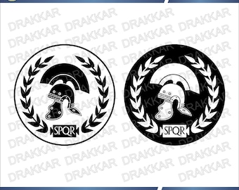 Roman Legion Helmet SPQR SVG PNG | Rome Army Emblem Clipart