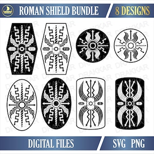 Ancient Rome legion Shield SVG PNG | Roman Legionary Scutum Parma Thyreos Historical Design