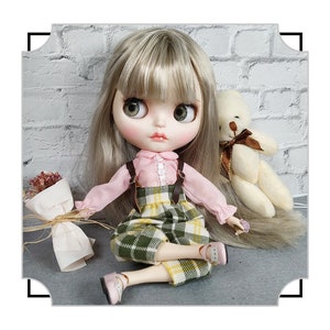 Blyth Custom Doll from Factory Silver Straight Hair