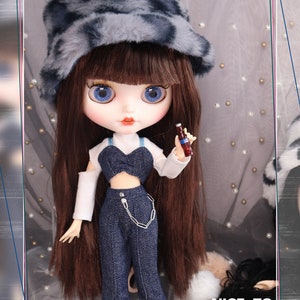 Blyth Custom Doll from Factory Brown Straight Hair