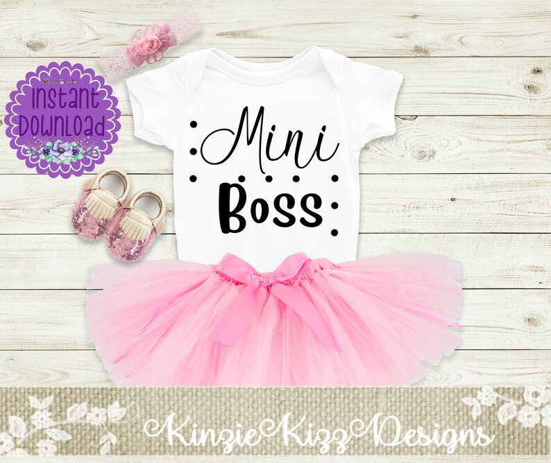 Download Mini Boss svg & png INSTANT DOWNLOAD Baby Shirt Quotes | Etsy