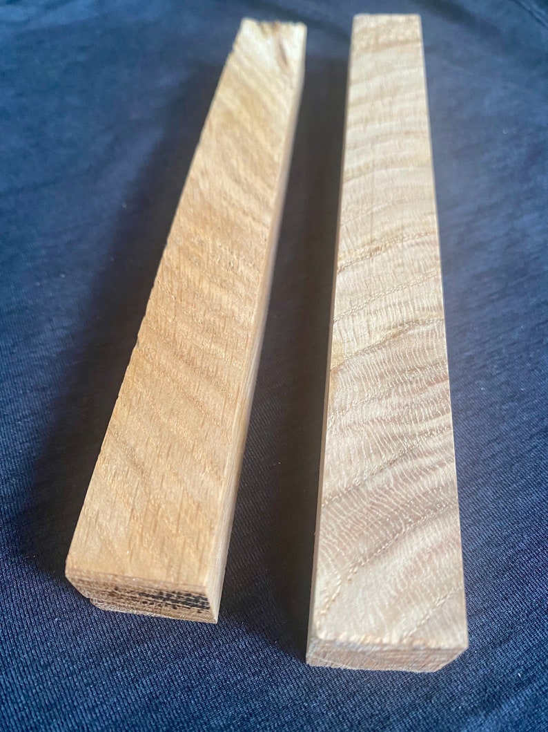 Set di 2 penna in rovere figurato di grandi dimensioni 180x21x21mm / Spazi vuoti tornitura legno / Tornio / Lavorazione del legno / Artigianato / Inglese / provenienza responsabile immagine 2