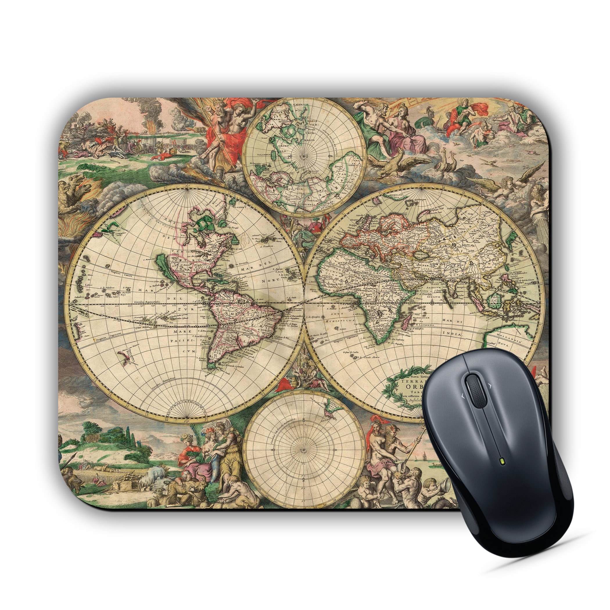 Vintage WORLD MAP Mouse Mat Computer PC Mac MacBook Gaming - Etsy